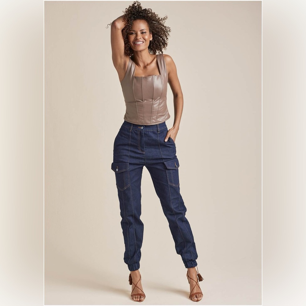 Denim Cargo Pants